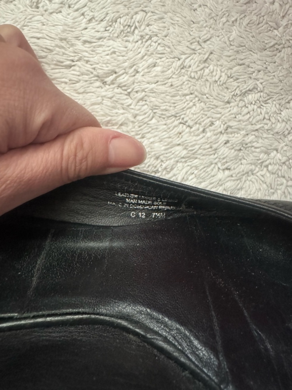 Tory Burch Black Leather Logo Round-Toe Ballet Flats - Picture 2 of 12